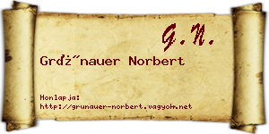 Grünauer Norbert névjegykártya
