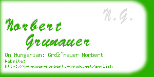 norbert grunauer business card